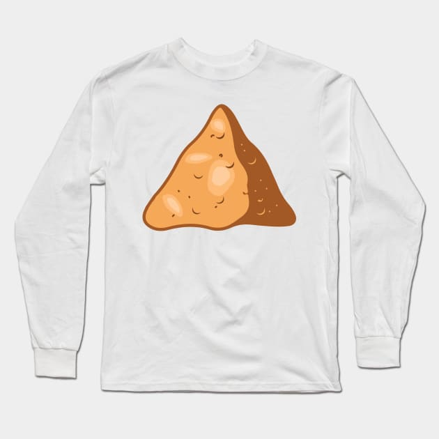 Samosa Indian Pakistani Curry Masala Food Lover Design Long Sleeve T-Shirt by alltheprints